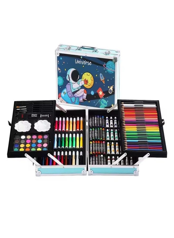 CALIST 145 Pcs Kids Art Kit, Sketch Pencil Shading Drawing Set, Colour Set Crayons, Oil Pastels, Colour Pencils, Watercolor Cakes, Paint Brushes, Sharpener, Eraser, Multicolor - Image 4